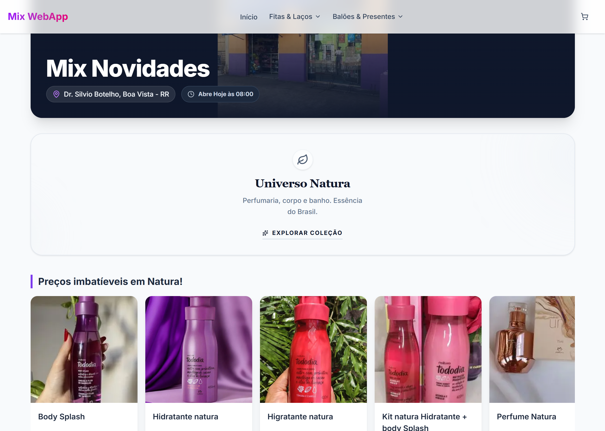 Preview do Mix Webapp