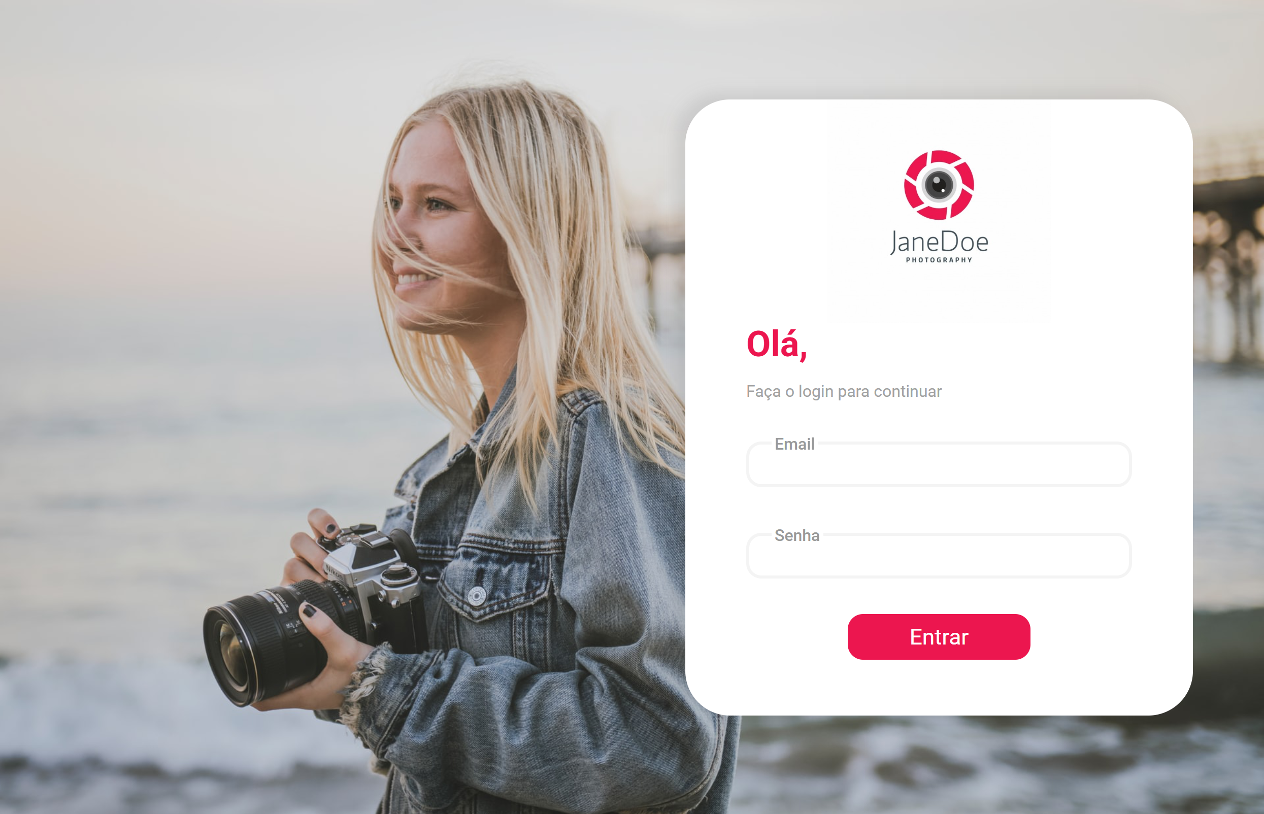 Preview do Photography Login